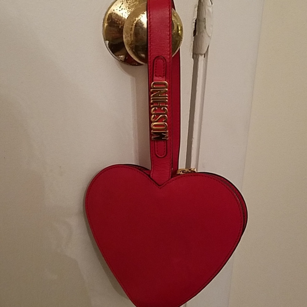 Moschino heart wristlet